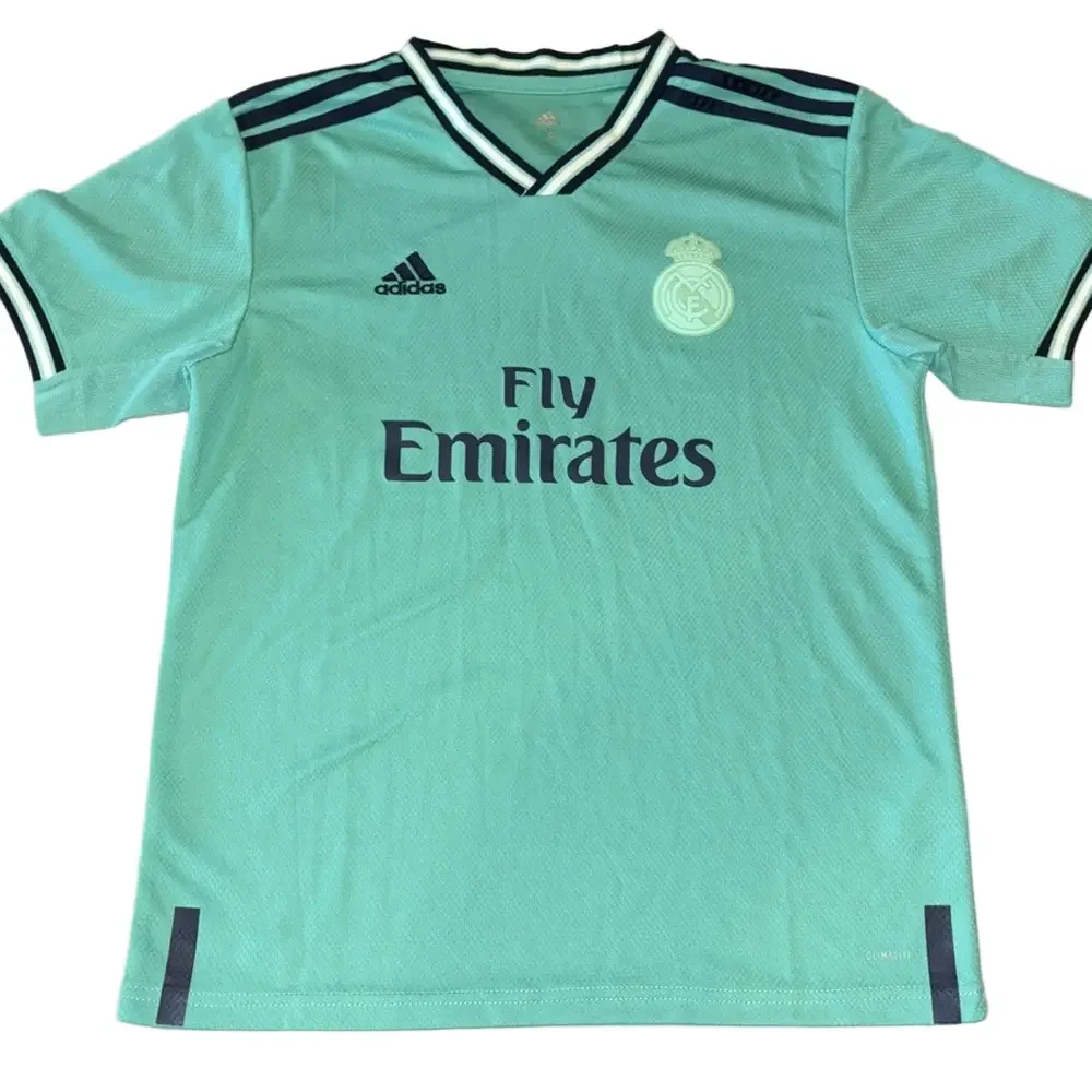 adidas Kids Teal/Aqua Real Madrid Fly Emirates Matching Set